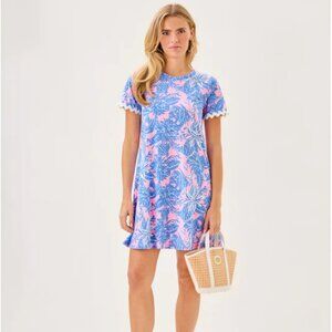 NWT $108 LILLY PULITZER CONCH SHELL PINK UP SCALE CODY SHORT SLEEVE DRESS XS